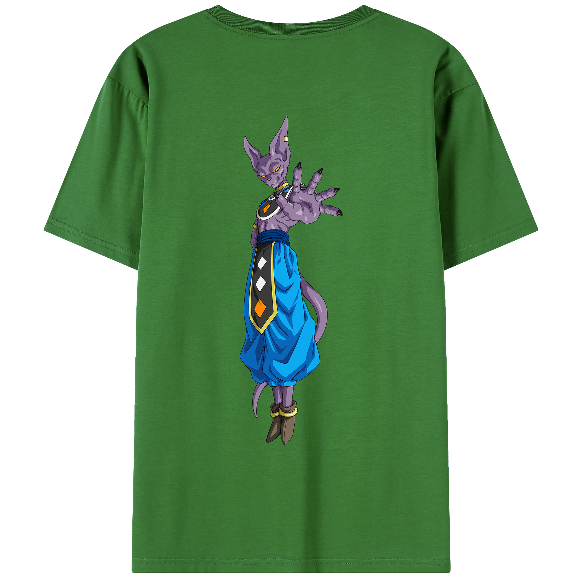 （画像用） ドラゴンボール ビルス 破壊神ビルス DRAGON BALL Beerus Birusu レディース半袖Tシャツ(バックプリント)